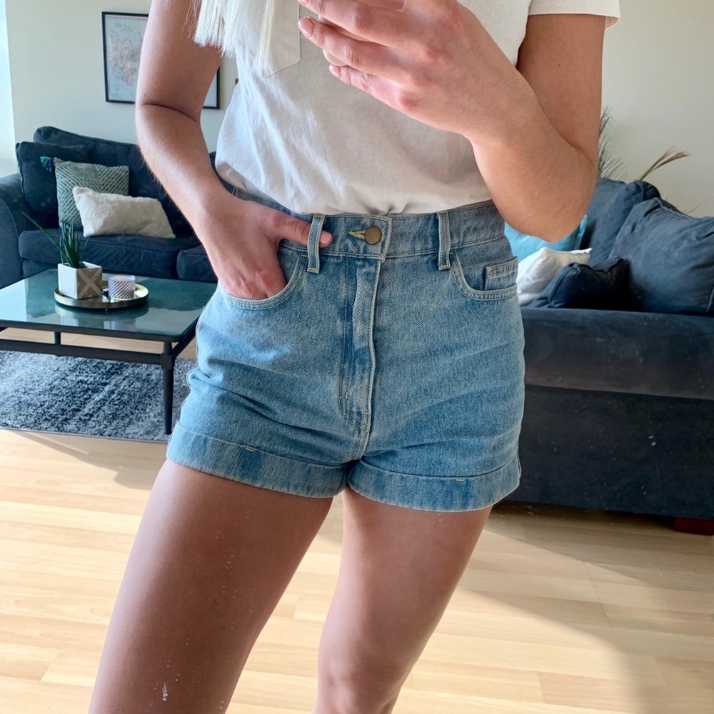 American Apparel High Waist Denim Short